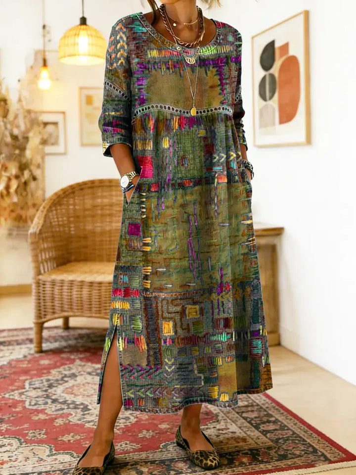 Rowena | Patchwork Denim Dress