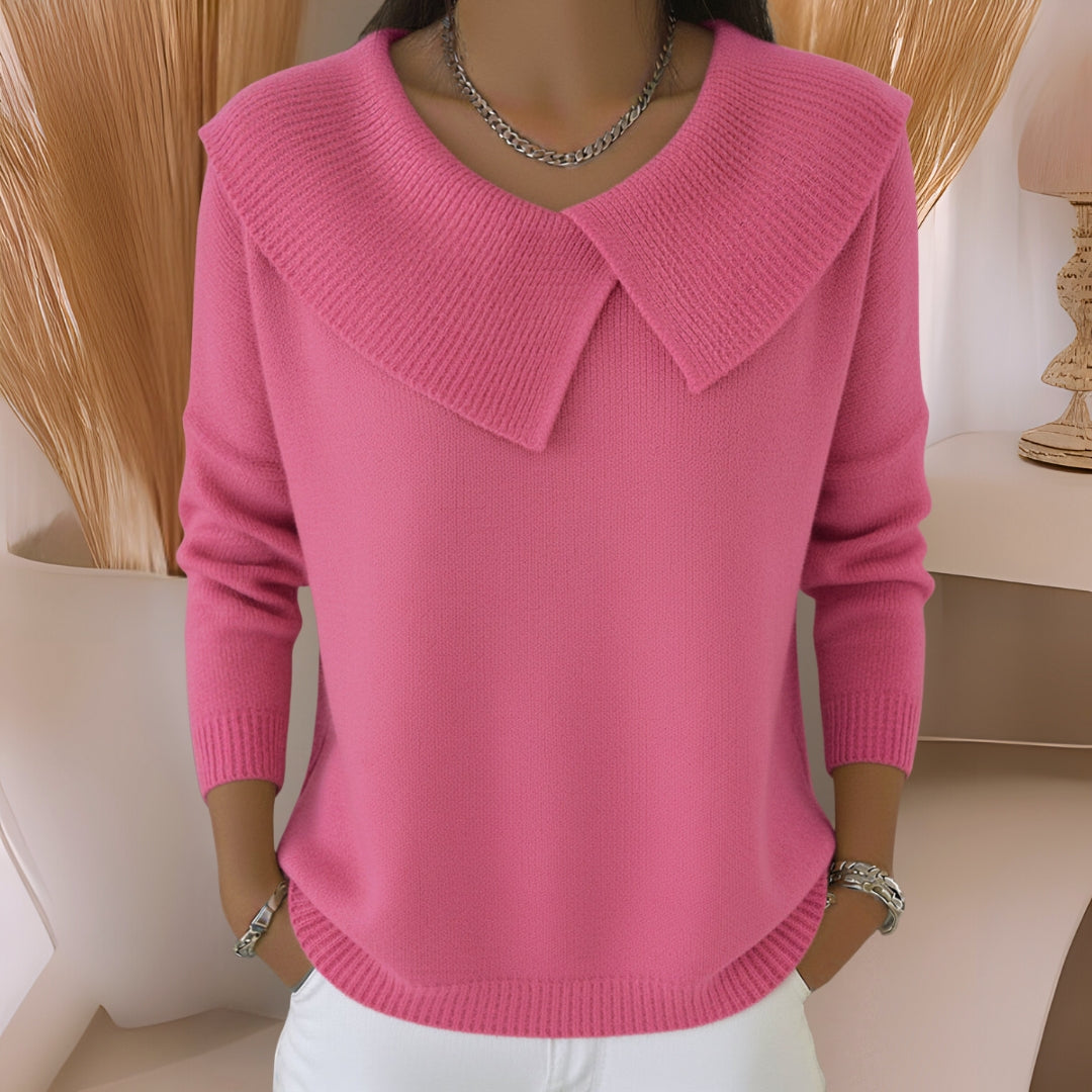Daphne | Soft-Collar Knit Jumper