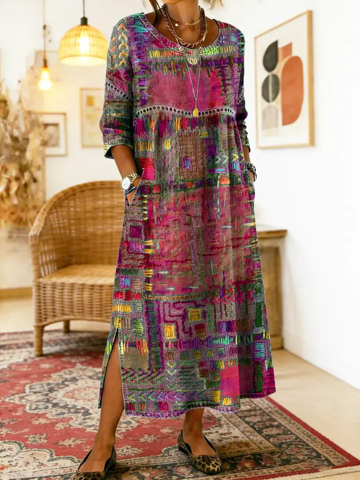 Rowena | Patchwork Denim Dress