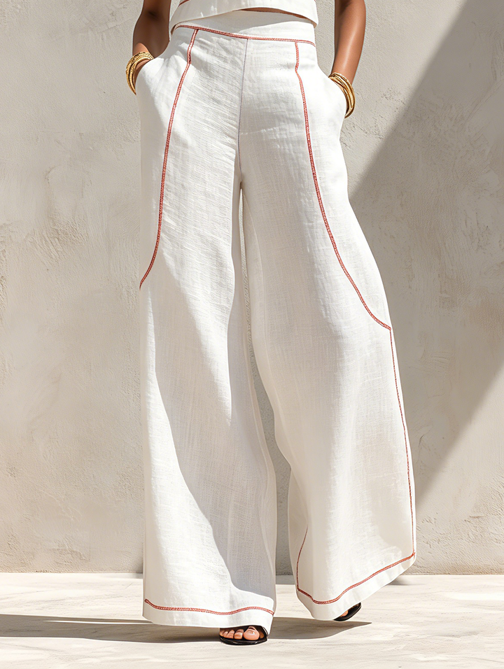 Alba | Contrast-Seam Two-Piece Set