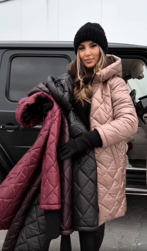 Christine | Elegant Quilted Down Jacket with Hood