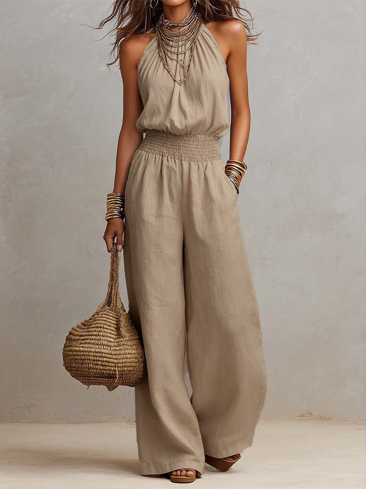 Valeria | Elegant Halter Jumpsuit