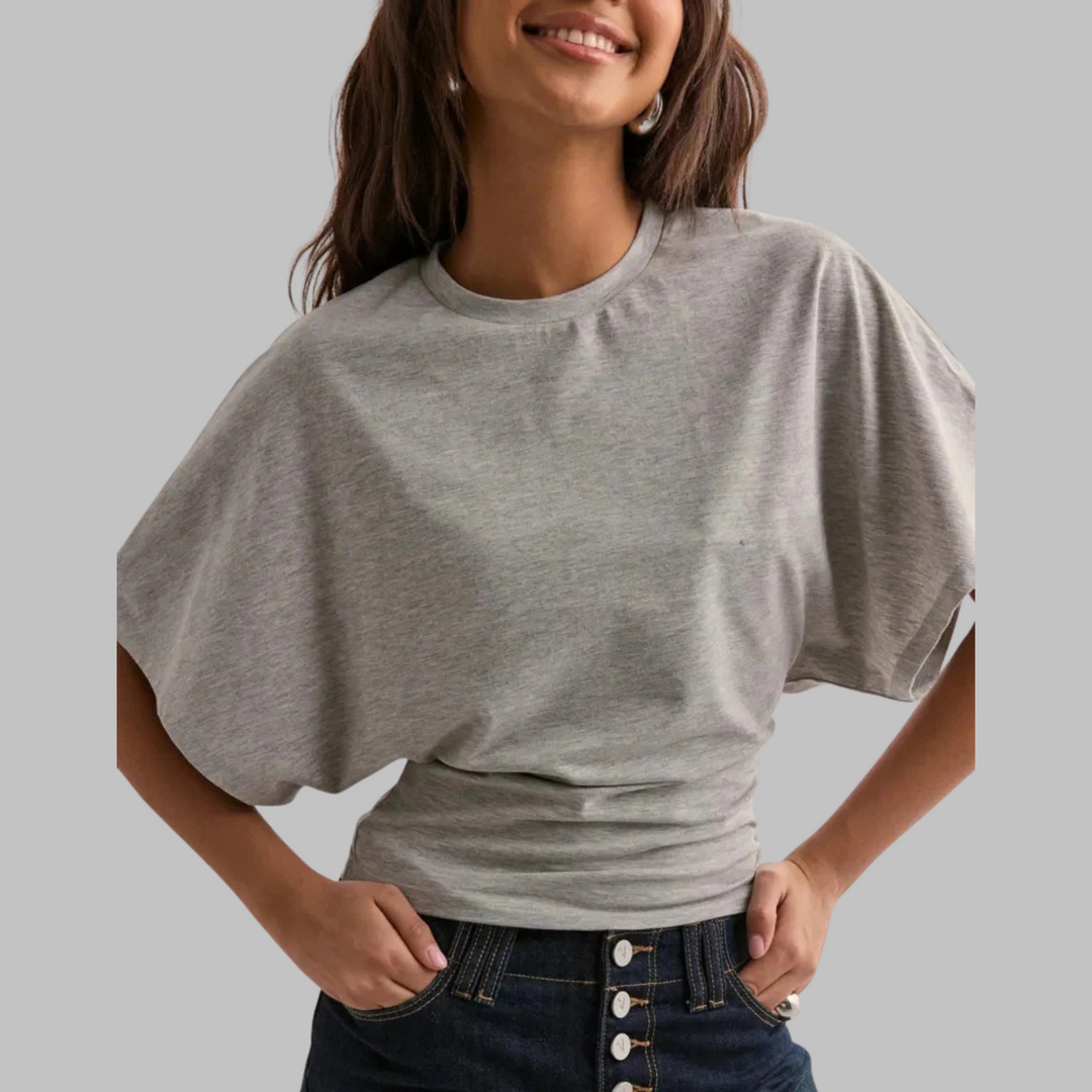 Tessa | Soft Half-Sleeve Round-Neck Top