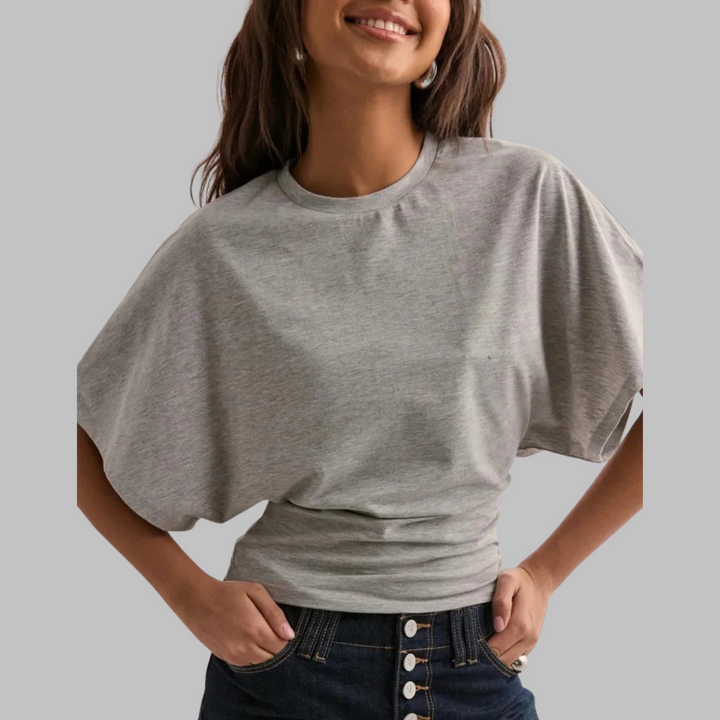 Tessa | Soft Half-Sleeve Round-Neck Top