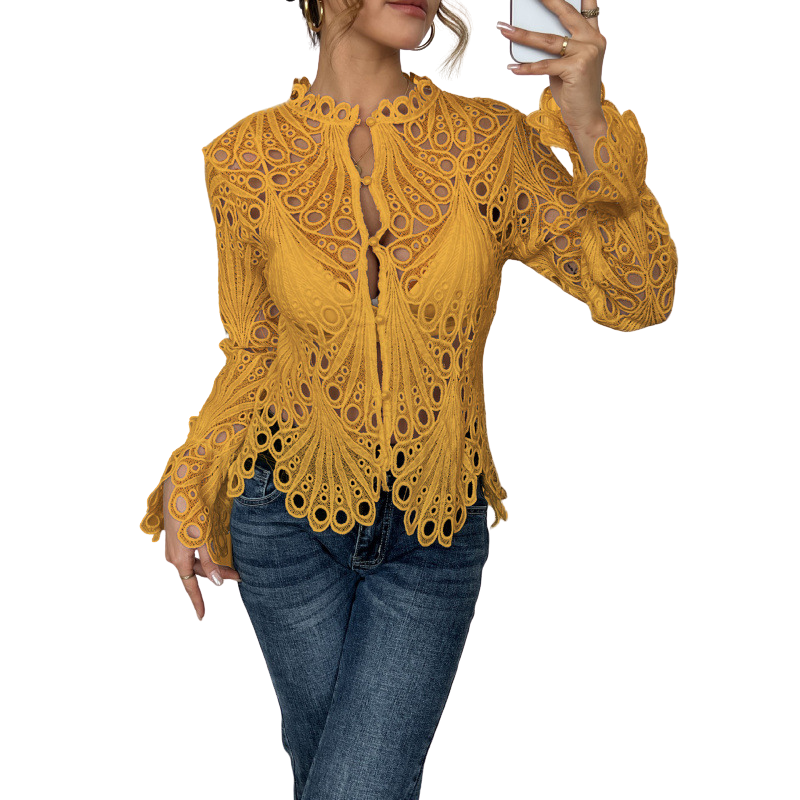 Celeste | Flounce-Sleeve Blouse