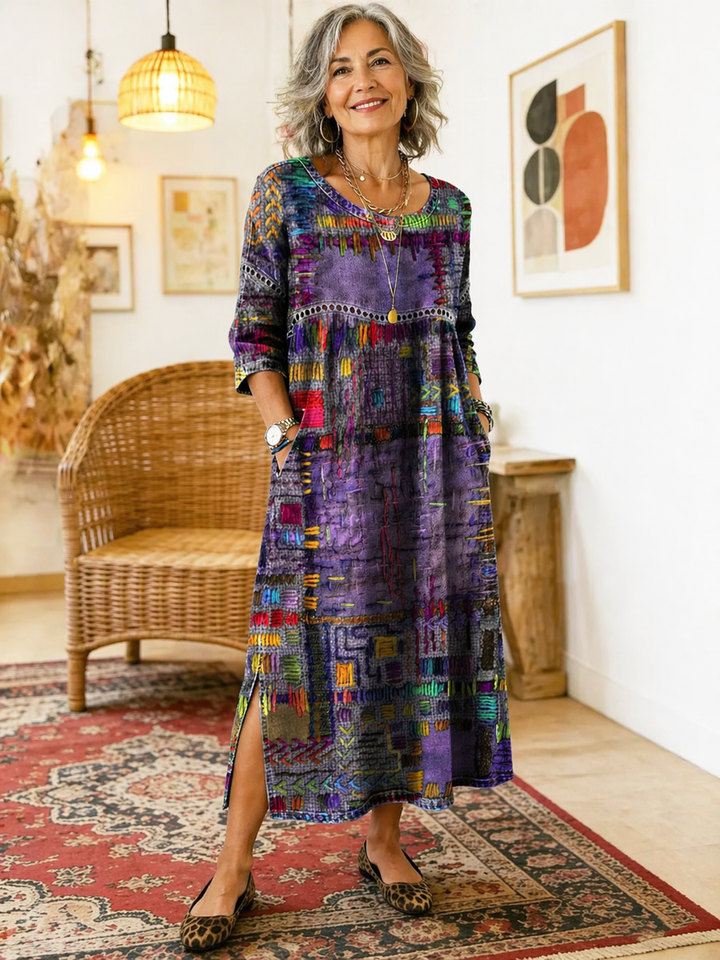 Rowena | Patchwork Denim Dress