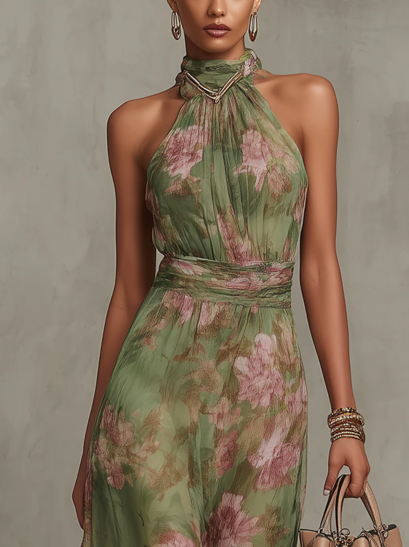 Isabelle | Floral Chiffon Maxi Dress