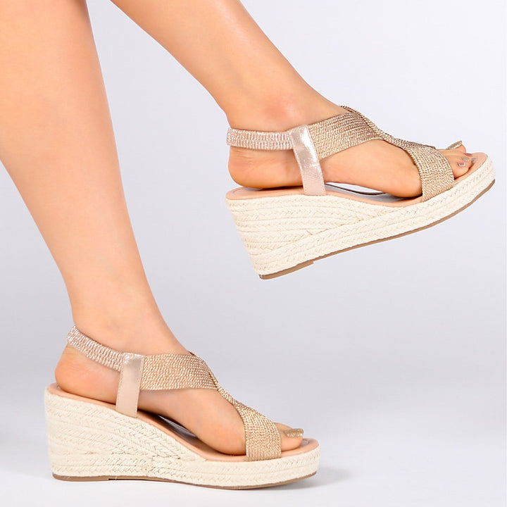 Aroa | Woven Wedge Sandals