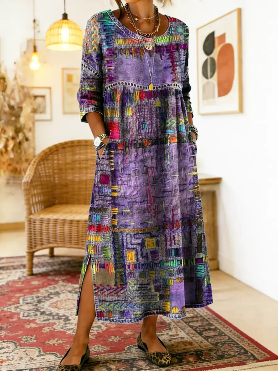 Rowena | Patchwork Denim Dress