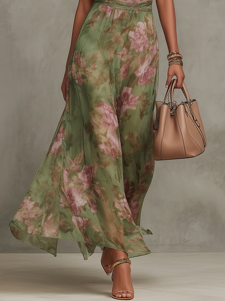 Isabelle | Floral Chiffon Maxi Dress