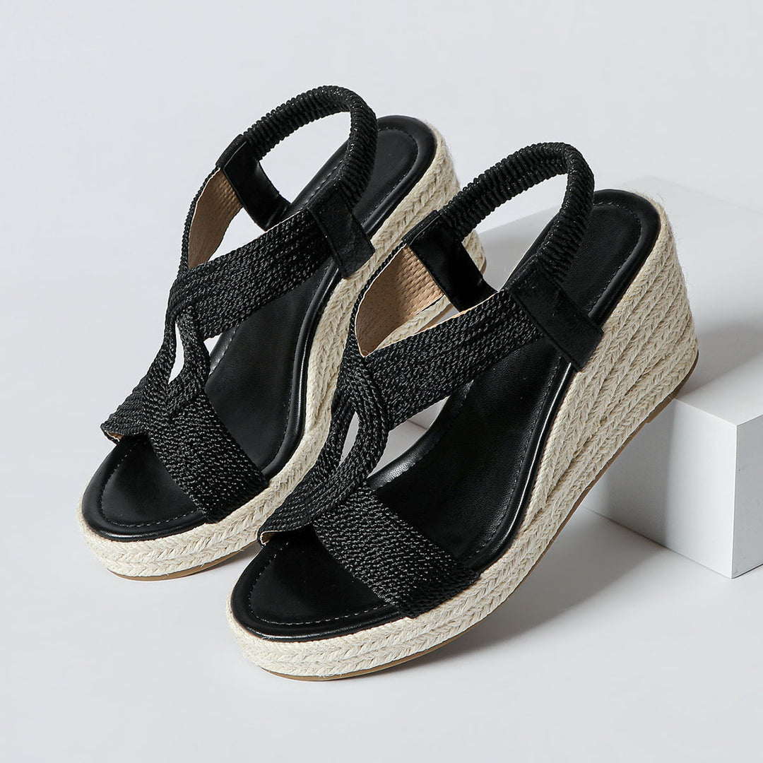 Aroa | Woven Wedge Sandals