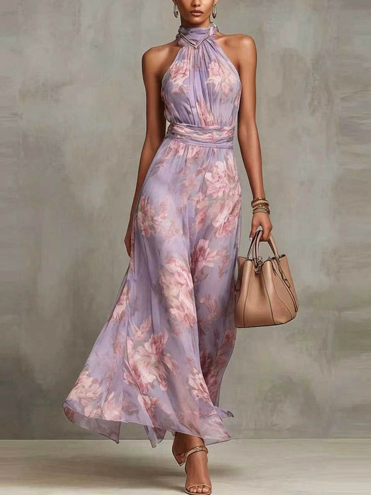 Isabelle | Floral Chiffon Maxi Dress