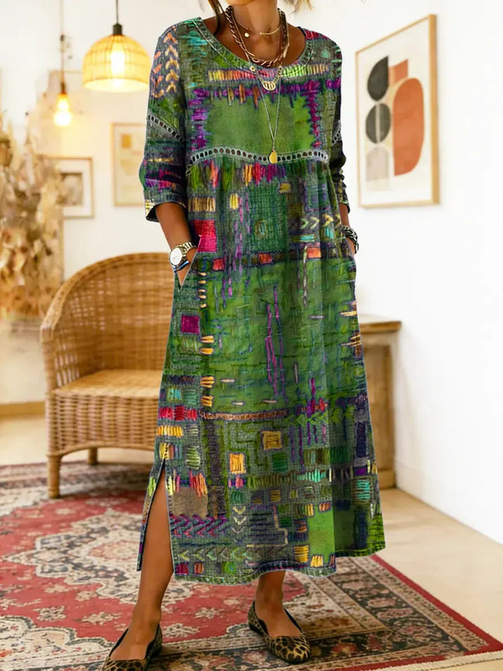 Rowena | Patchwork Denim Dress
