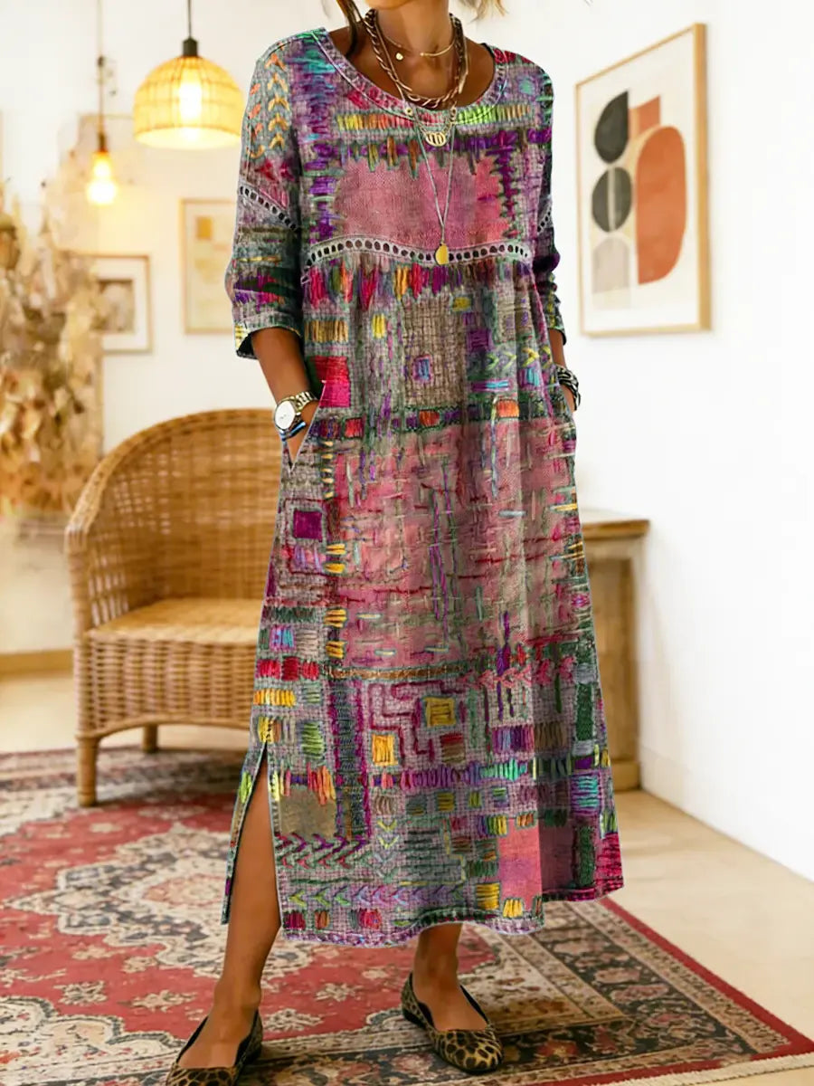 Rowena | Patchwork Denim Dress