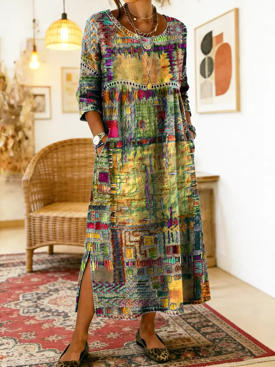 Rowena | Patchwork Denim Dress
