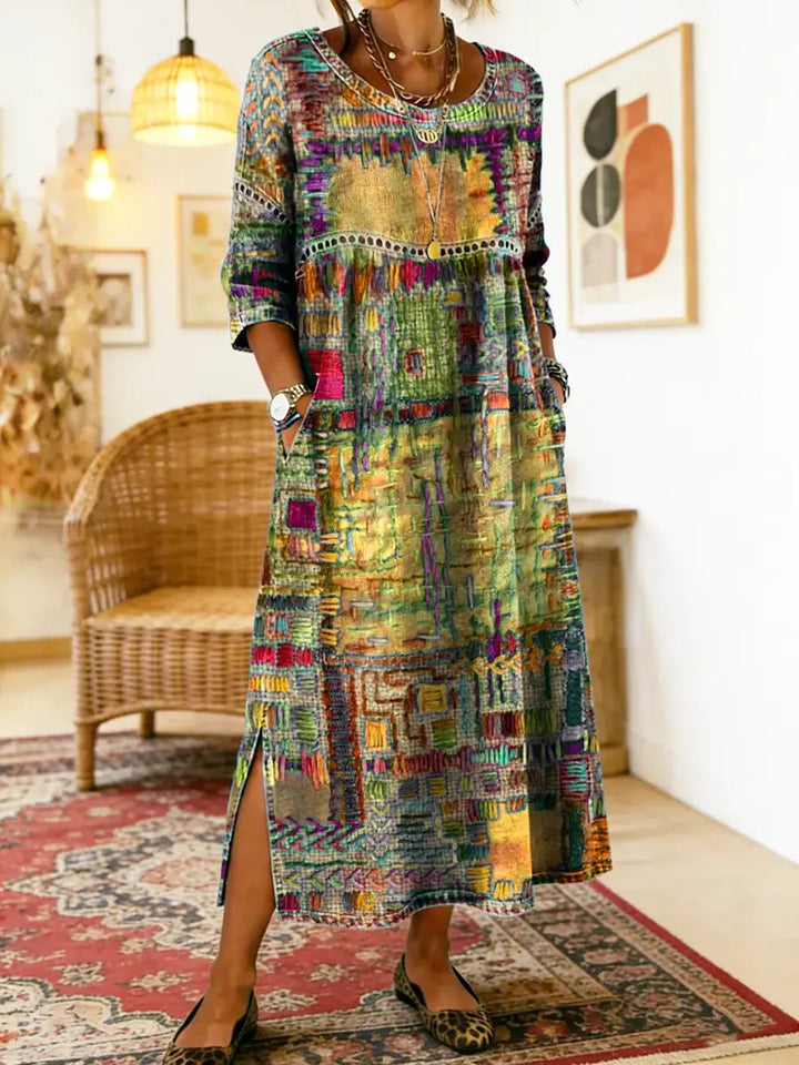 Rowena | Patchwork Denim Dress