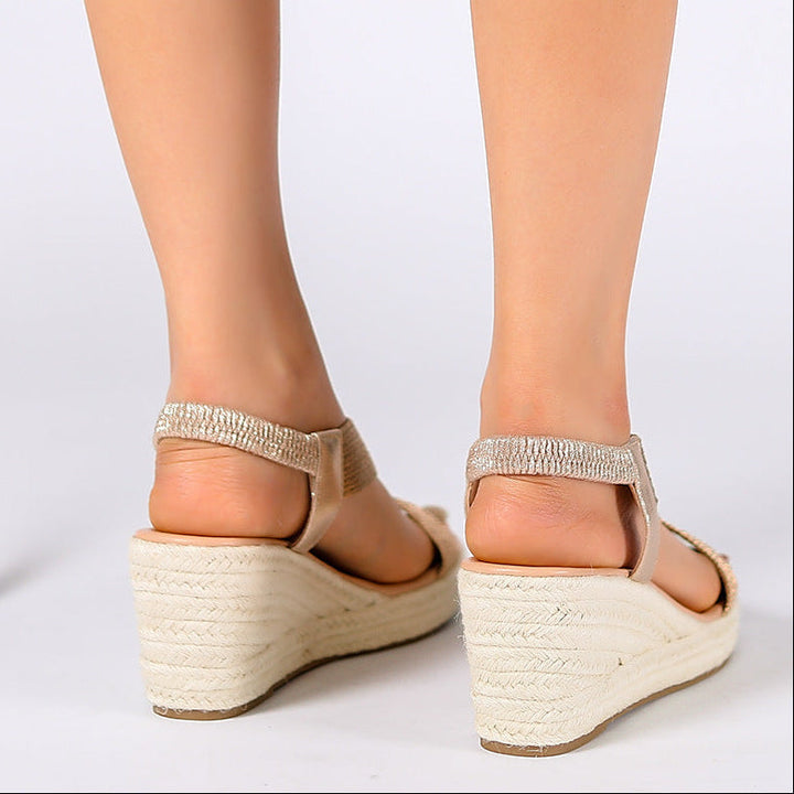 Aroa | Woven Wedge Sandals