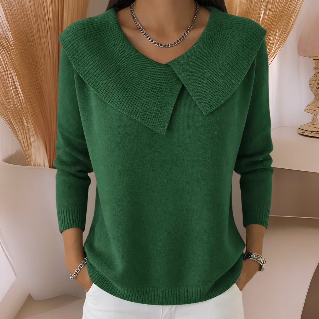 Daphne | Soft-Collar Knit Jumper