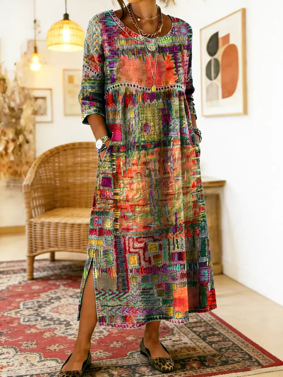 Rowena | Patchwork Denim Dress