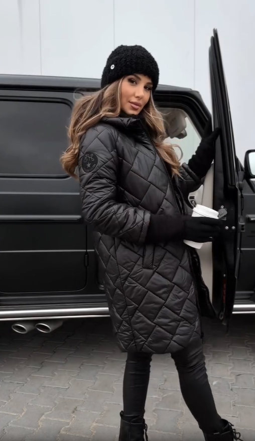 Christine | Elegant Quilted Down Jacket with Hood