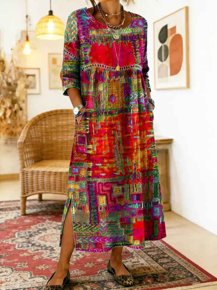 Rowena | Patchwork Denim Dress