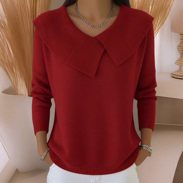 Daphne | Soft-Collar Knit Jumper