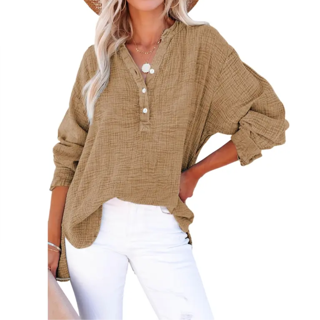 Lucille | Relaxed Button-Up Blouse