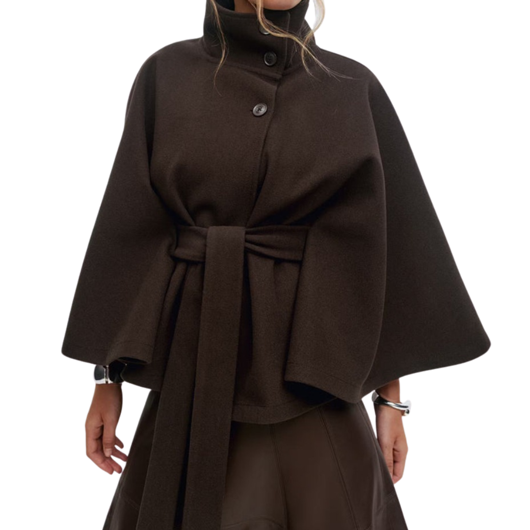 Edwina | Cape-Style Belted Coat