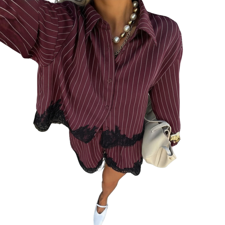 Nina | Striped Shirt & Shorts Set