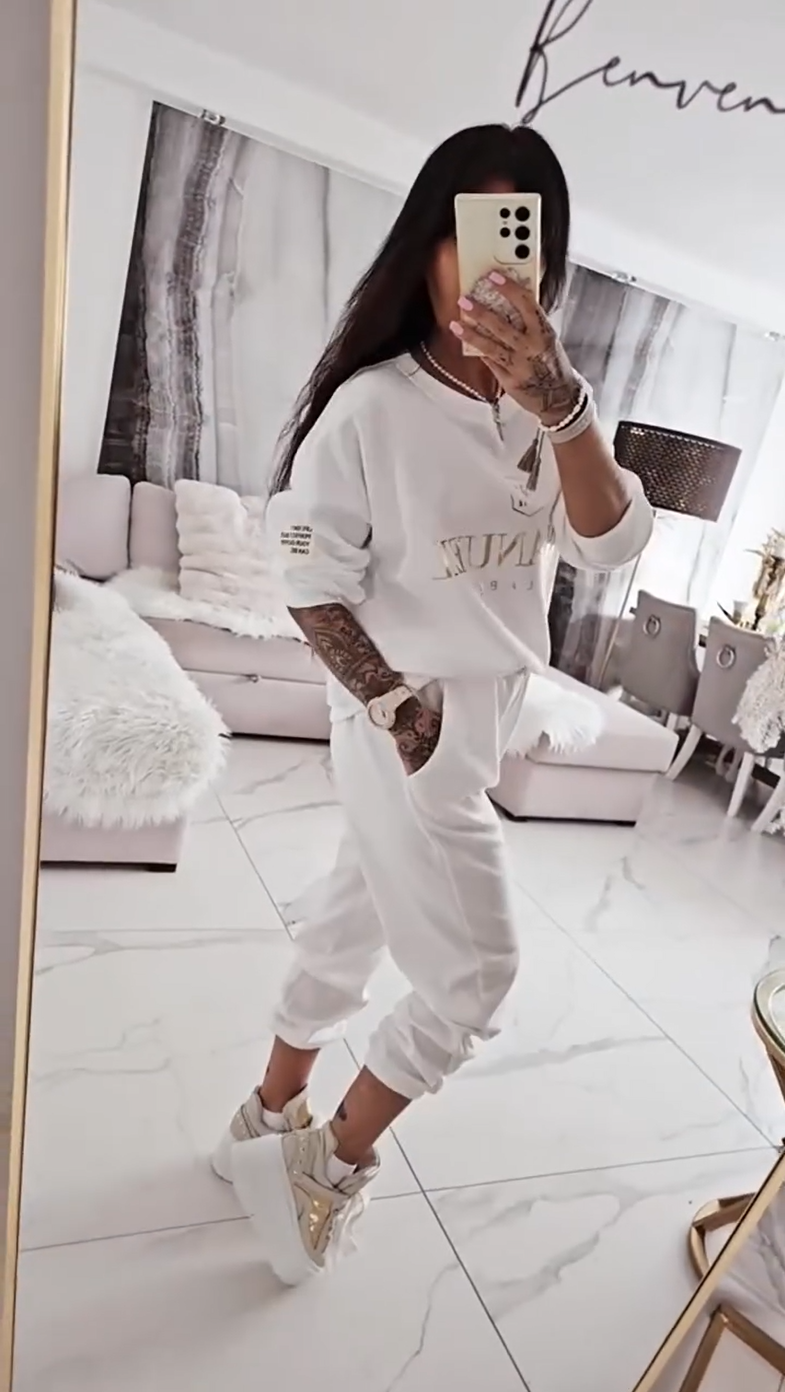 Casual Set For Women, Printed Blouse and Loose Pants