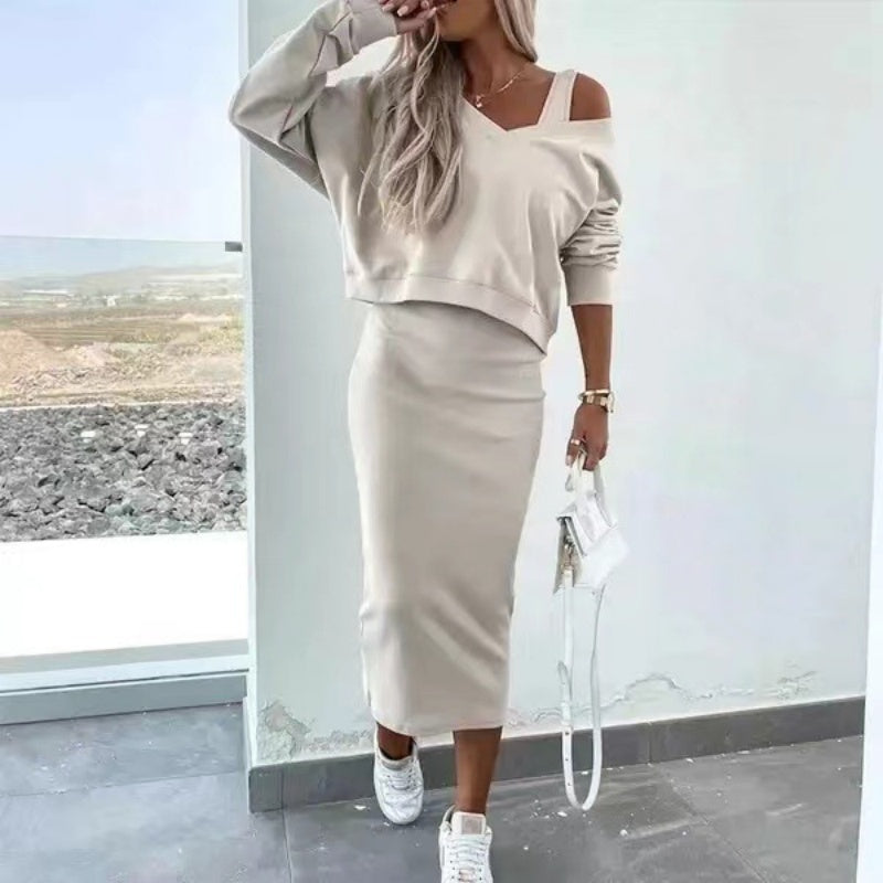 Elegant Drop Shoulder Women's 2-piece set