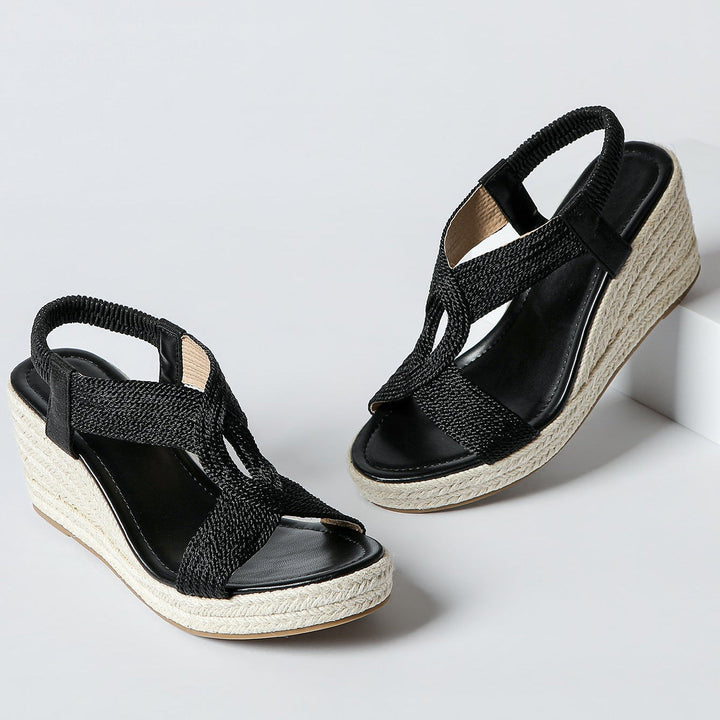Aroa | Woven Wedge Sandals