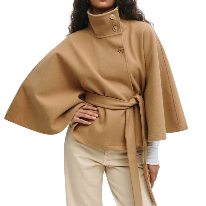 Edwina | Cape-Style Belted Coat