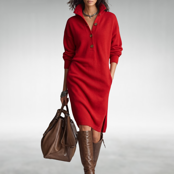 Evelyn | Soft Knit Midi Dress
