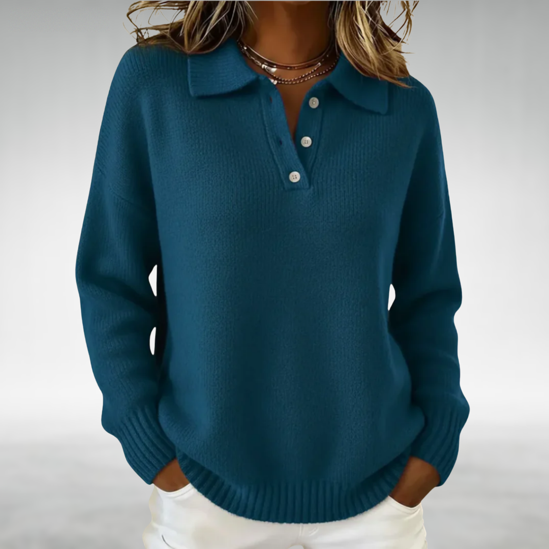 Jacqueline | Cosy Collared Knit Jumper