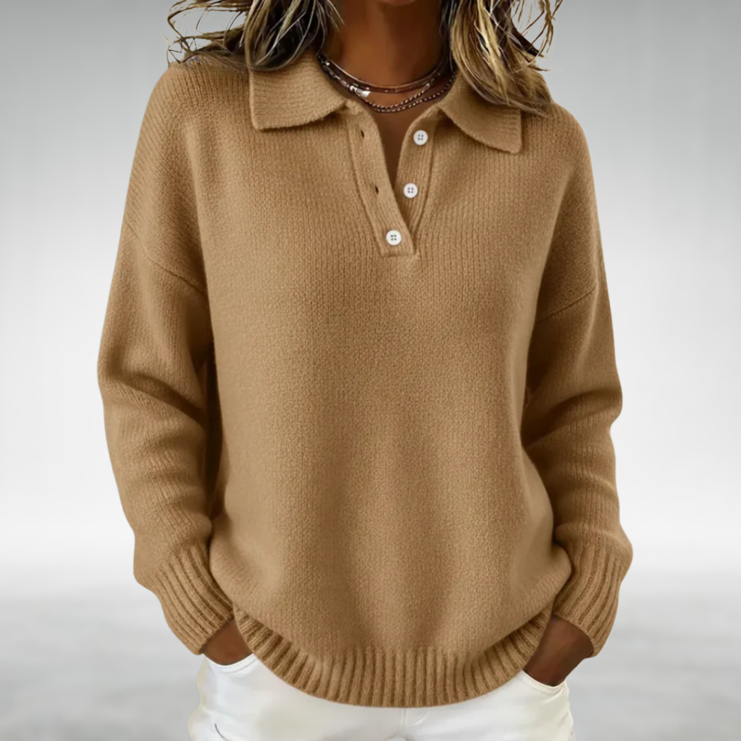 Jacqueline | Cosy Collared Knit Jumper