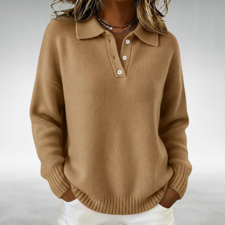 Jacqueline | Cosy Collared Knit Jumper