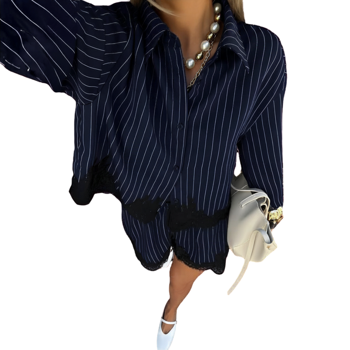 Nina | Striped Shirt & Shorts Set