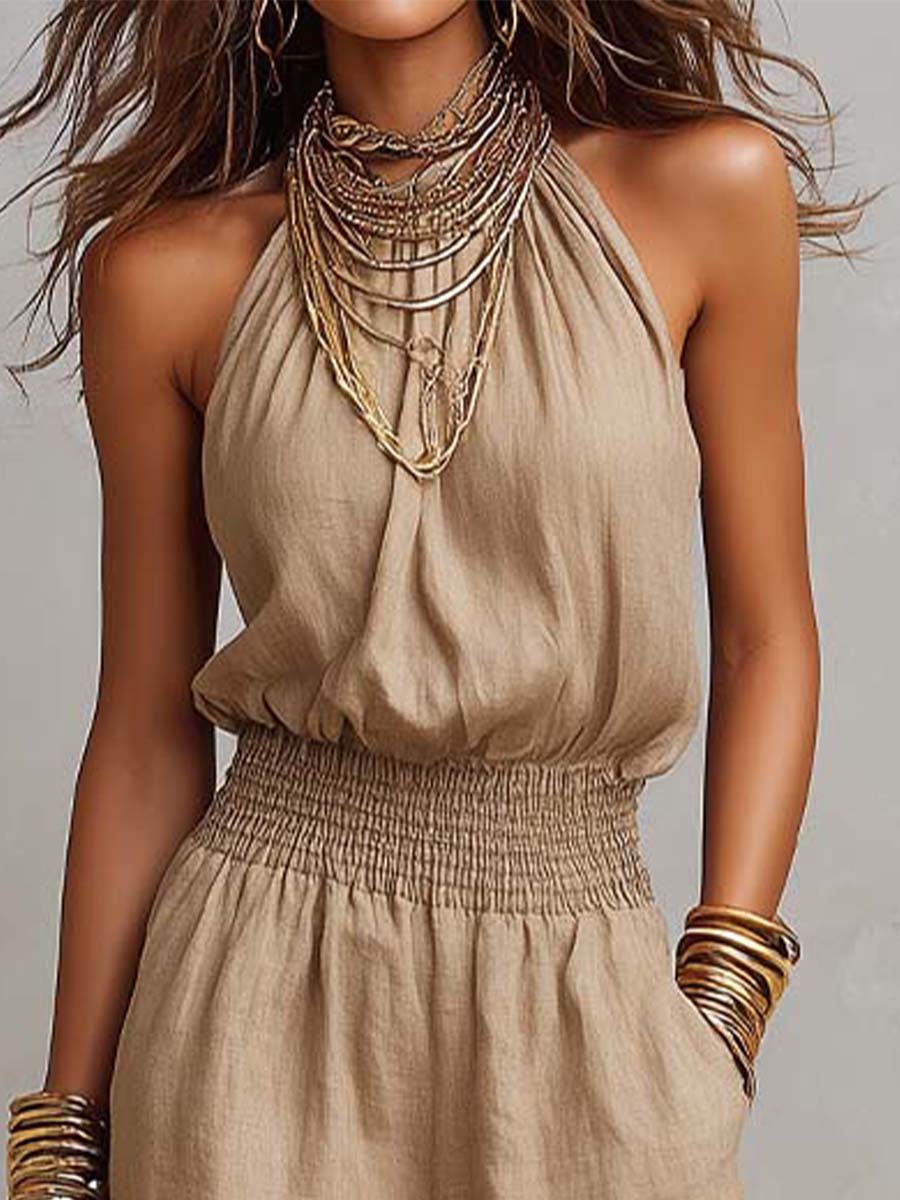 Valeria | Elegant Halter Jumpsuit