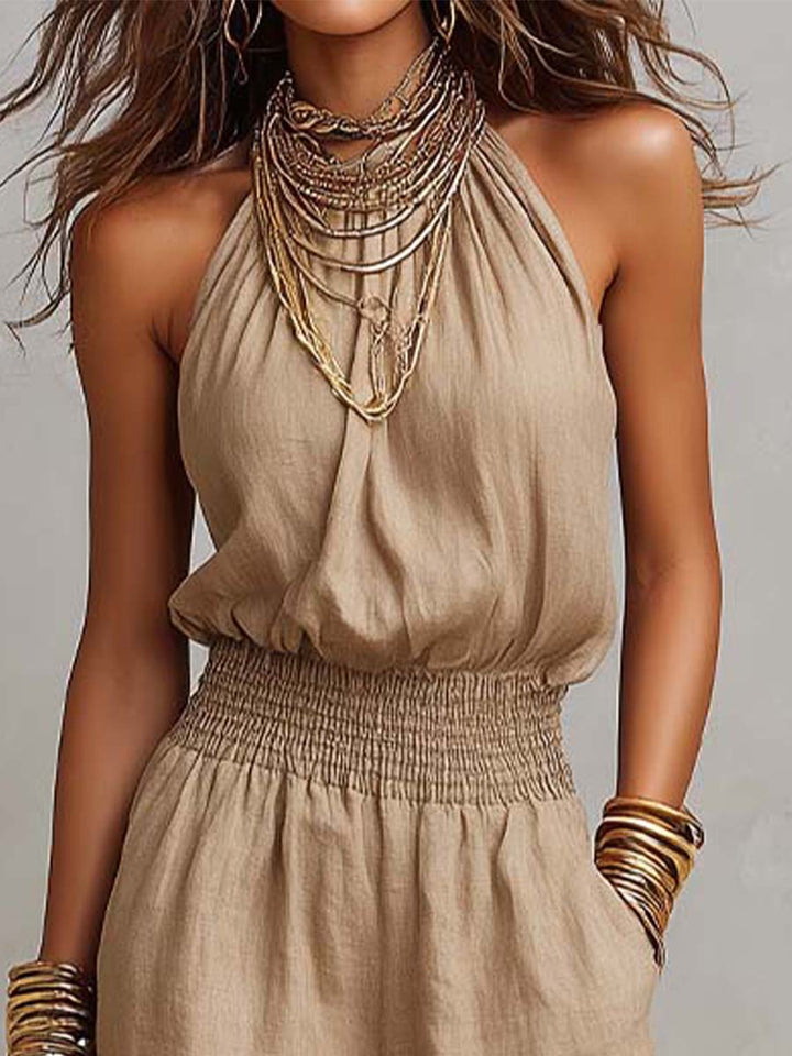 Valeria | Elegant Halter Jumpsuit