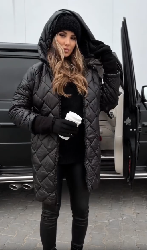 Christine | Elegant Quilted Down Jacket with Hood